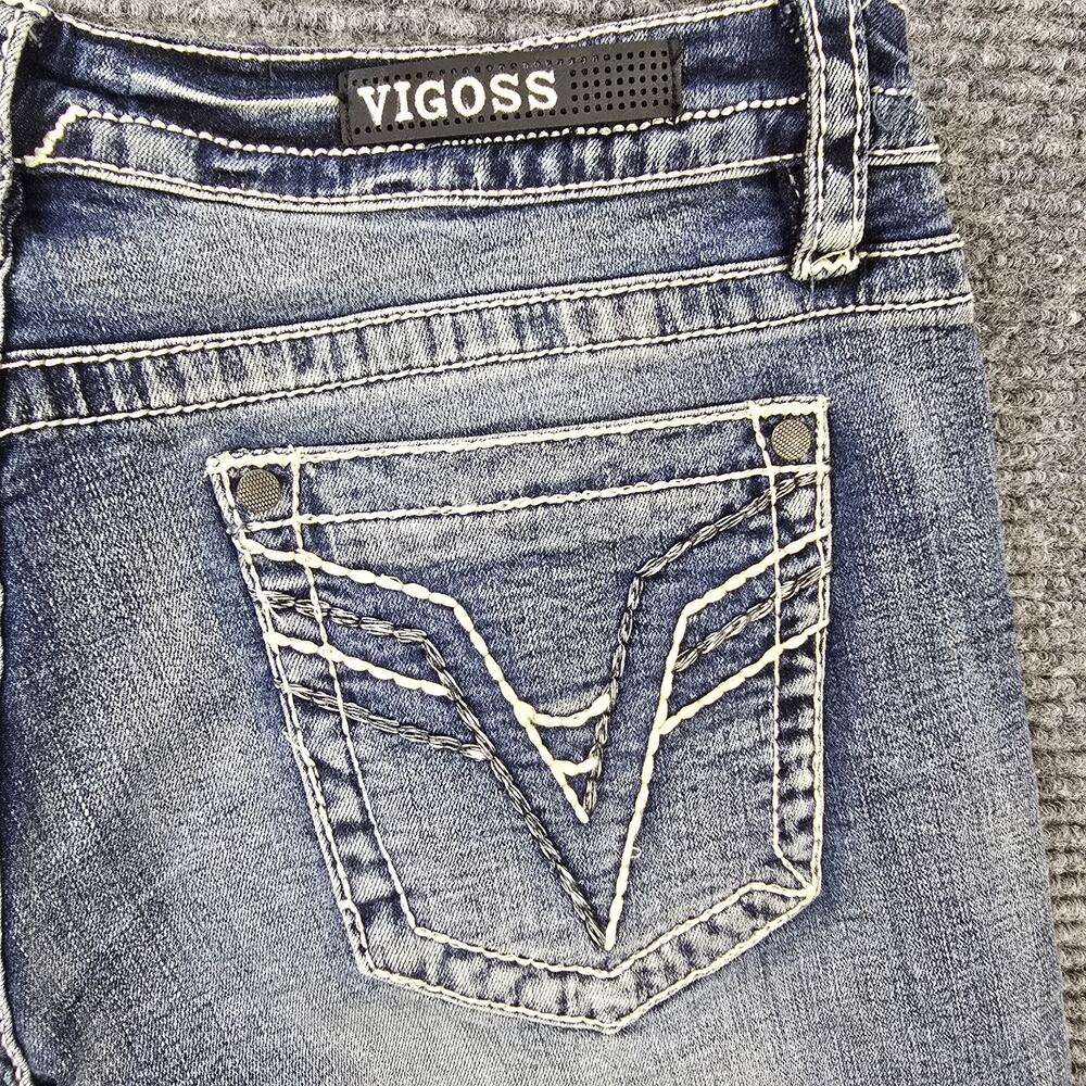 Vigoss Slim Boot Jeans Womens S8 L32 or 32x32 Blue Heritage Fit Stretch Denim - Picture 7 of 9